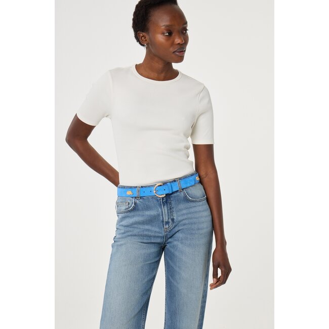 Fabienne Chapot Studded Marina Belt Marina Blue