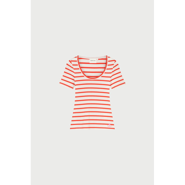 Fabienne Chapot Lena Shortsleeve T-Shirt Cosy White/Tangerine Tango
