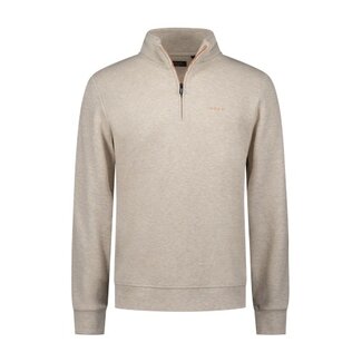 New Zealand Auckland SWEAT HALF ZIP LIGHT CREAM MELANGE