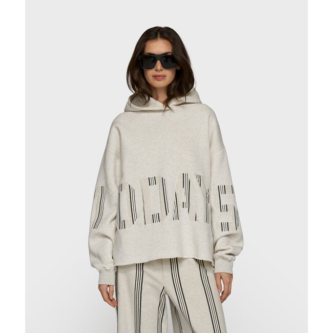 10Days statement hoodie 10DAYS soft white melee