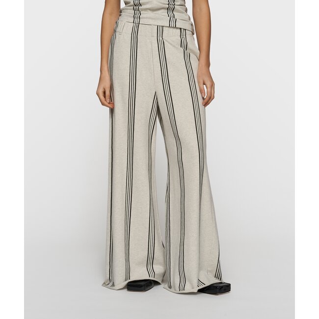 10Days wide leg jogger stripes soft white melee