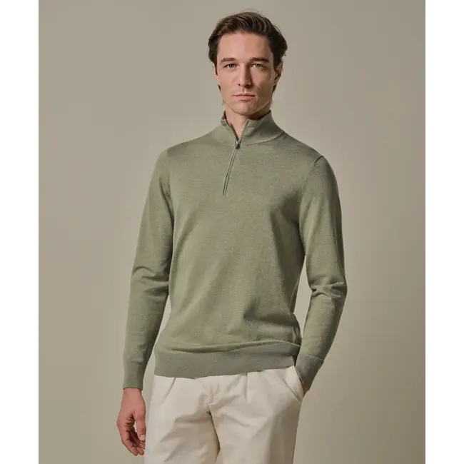 Profuomo PULLOVER HALF ZIP M GREEN