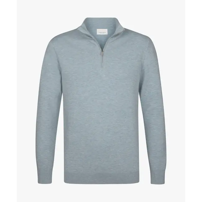 Profuomo PULLOVER HALF ZIP BLUE