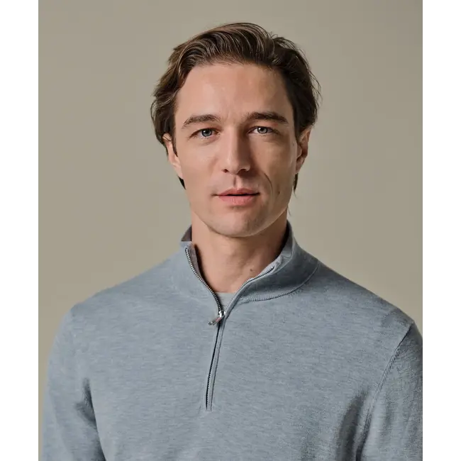 Profuomo PULLOVER HALF ZIP BLUE