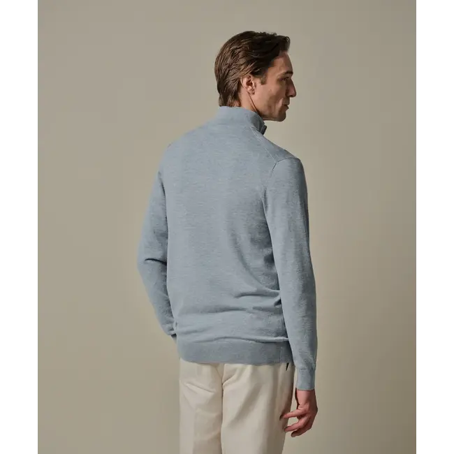 Profuomo PULLOVER HALF ZIP BLUE