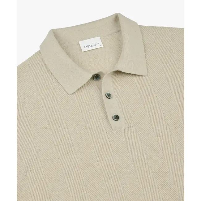 Profuomo POLO SS RAW WHITE
