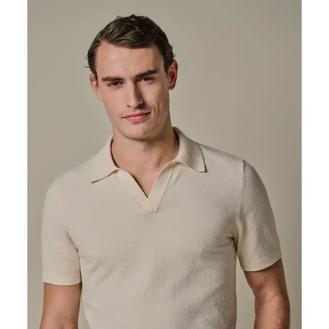 Profuomo POLO OPEN COLLAR SS OFF WHITE PPXD10023E