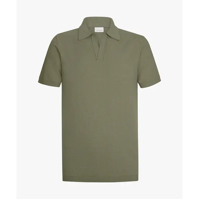 Profuomo POLO OPEN COLLAR SS M GREEN PPXD10023C