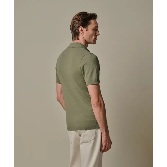 Profuomo POLO OPEN COLLAR SS M GREEN PPXD10023C