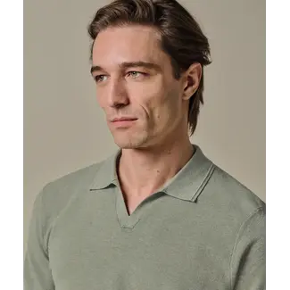 Profuomo POLO OPEN COLLAR SS M GREEN PPXD10009D