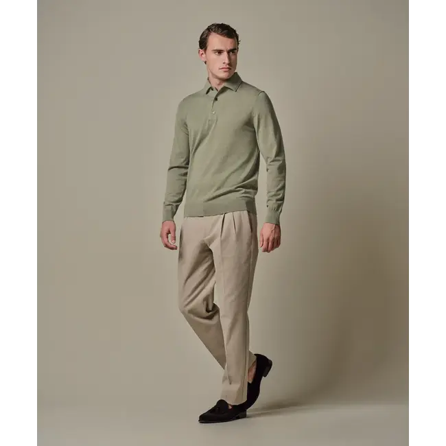 Profuomo POLO ONEPIECE LS M GREEN