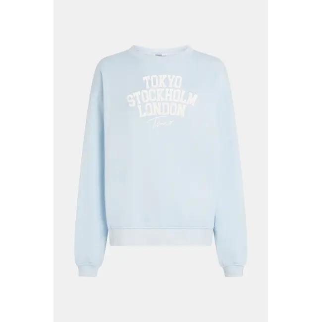 PENN&INK Sweater print skyrider ecru