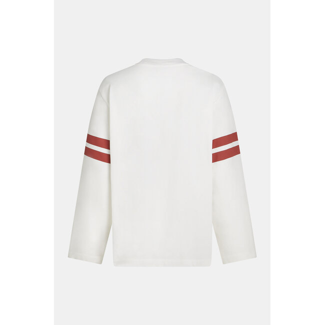 PENN&INK Longsleeve print ecru burgundy