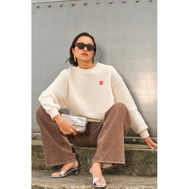 By Bar lili coast melange sweater oyster melee