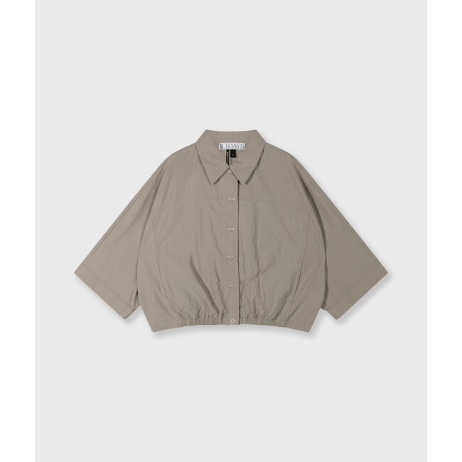 10Days wide crinkle jacket fog
