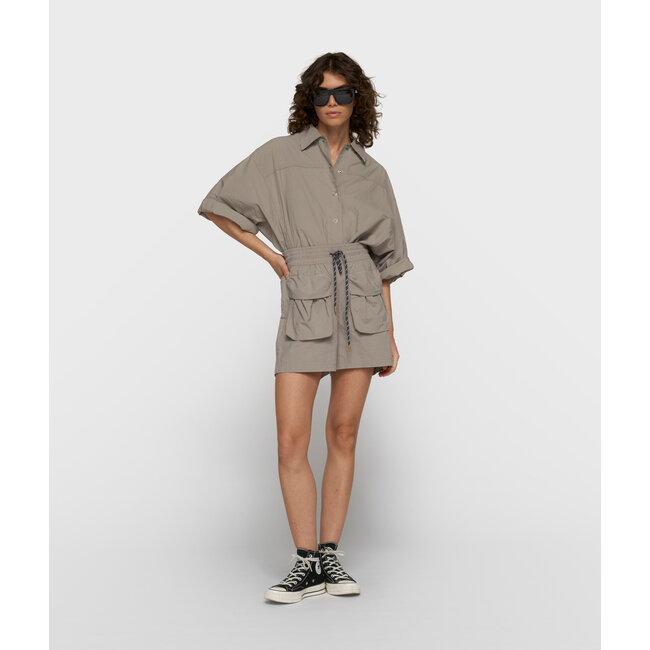 10Days wide crinkle jacket fog