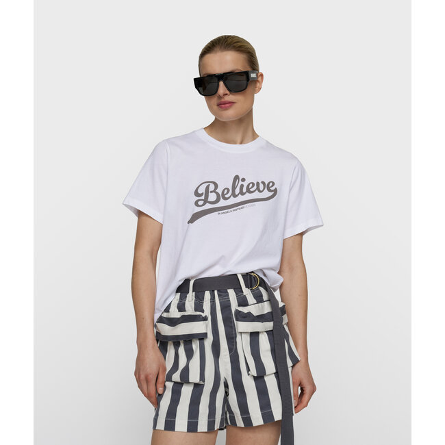 10Days petite tee believe white
