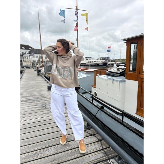10Days statement logo hoodie fog