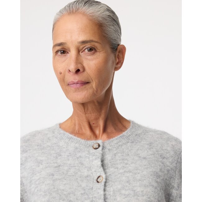 Knit-ted Meg Cardigan Grey Melange