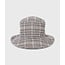 10Days wool blend check hat champagne