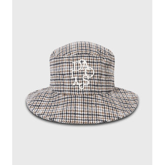 10Days wool blend check hat champagne