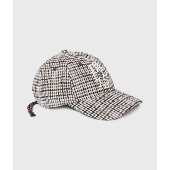 10Days wool blend check cap champagne