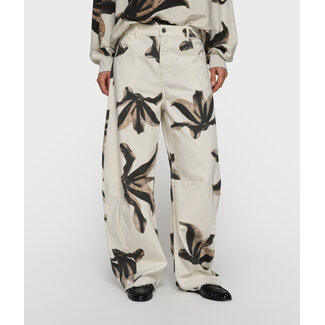 10Days western pants flower ecru