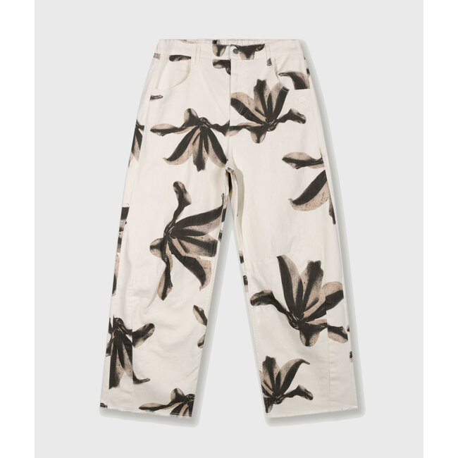 10Days western pants flower ecru