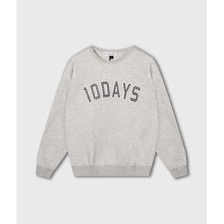 10Days statement sweater logo light grey melee