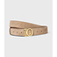 10Days monogram belt suede light copper