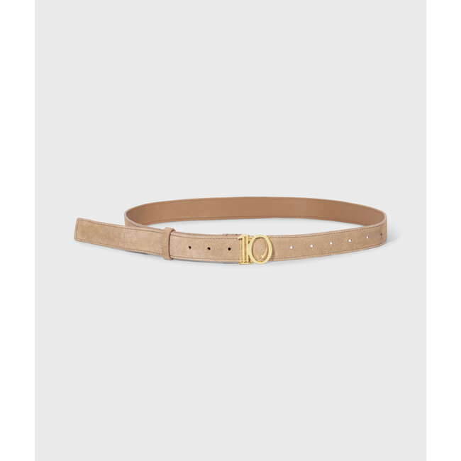10Days monogram belt suede light copper