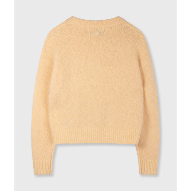 10Days hairy knit sweater pastel mango
