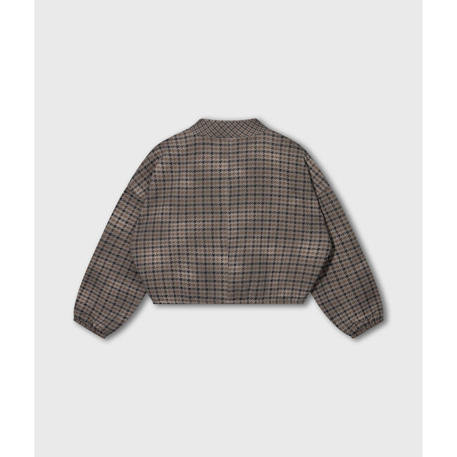 10Days check cardigan reversible champagne