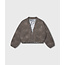 10Days check cardigan reversible champagne