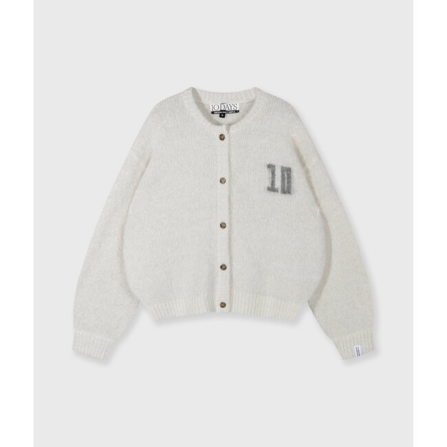 10Days hairy knit cardigan ecru