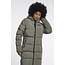 Rino & Pelle Long padded hooded coat  Misty basil