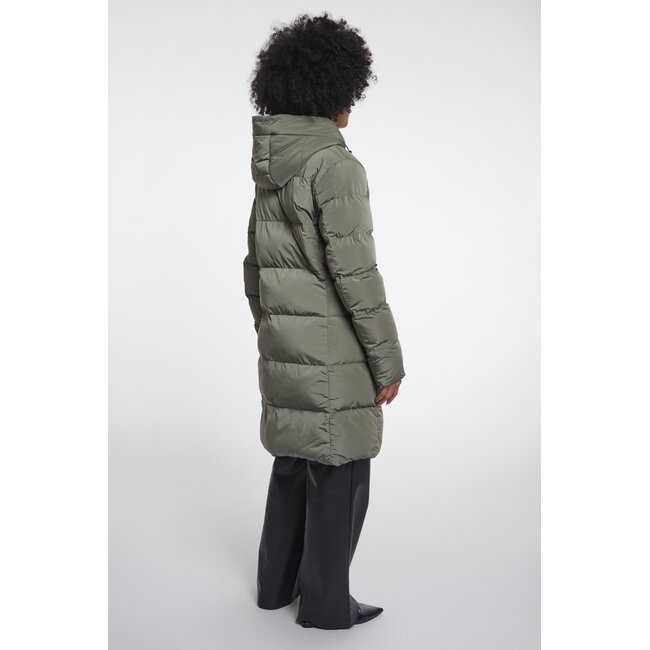 Rino & Pelle Long padded hooded coat  Misty basil