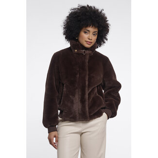 Rino & Pelle Short faux fur jacket  Coffee roast