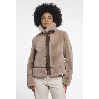 Rino & Pelle Short faux fur jacket  Oat