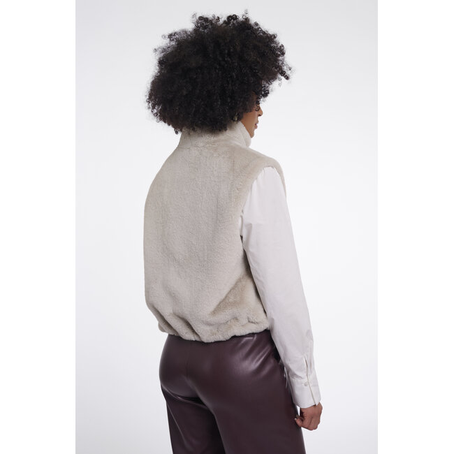 Rino & Pelle Short faux fur waistcoat  Birch