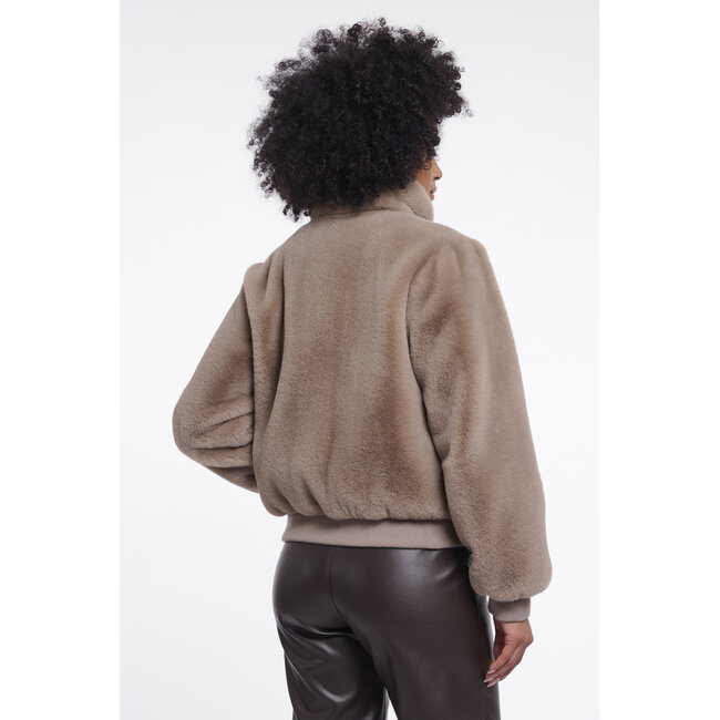 Rino & Pelle Short faux fur jacket  Mocha latte