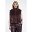 Rino & Pelle Short faux fur waistcoat  Chocolate bean