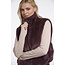 Rino & Pelle Short faux fur waistcoat  Chocolate bean