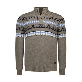 New Zealand Auckland NZA PULLOVER GREY BROWN MELANGE