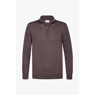 Profuomo PULLOVER HALF ZIP AUBERGINE