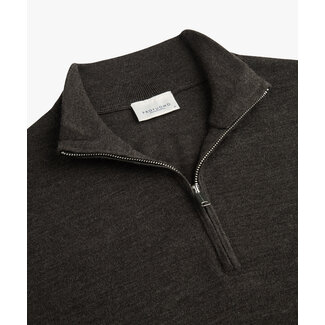 Profuomo PF PULLOVER HALF ZIP D BROWN