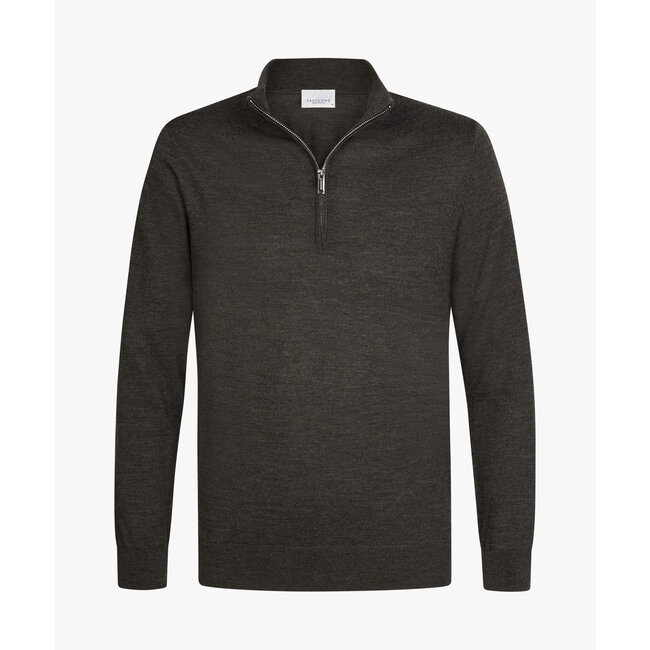Profuomo PF PULLOVER HALF ZIP D BROWN