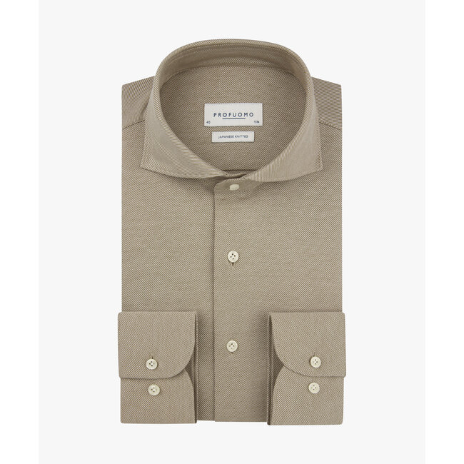 Profuomo SHIRT X-CUTAWAY SF COGNAC