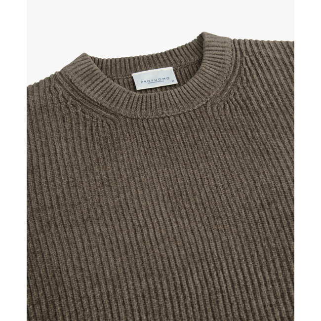 Profuomo PULLOVER CREW NECK BROWN