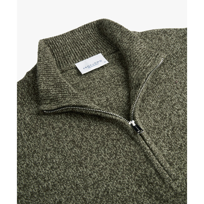 Profuomo PULLOVER HALF ZIP D GREEN